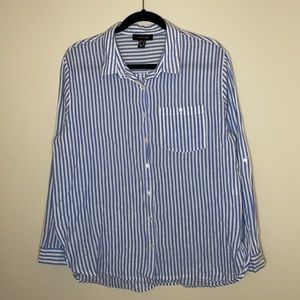 Atmosphere | Cotton Blue and White Striped Blouse